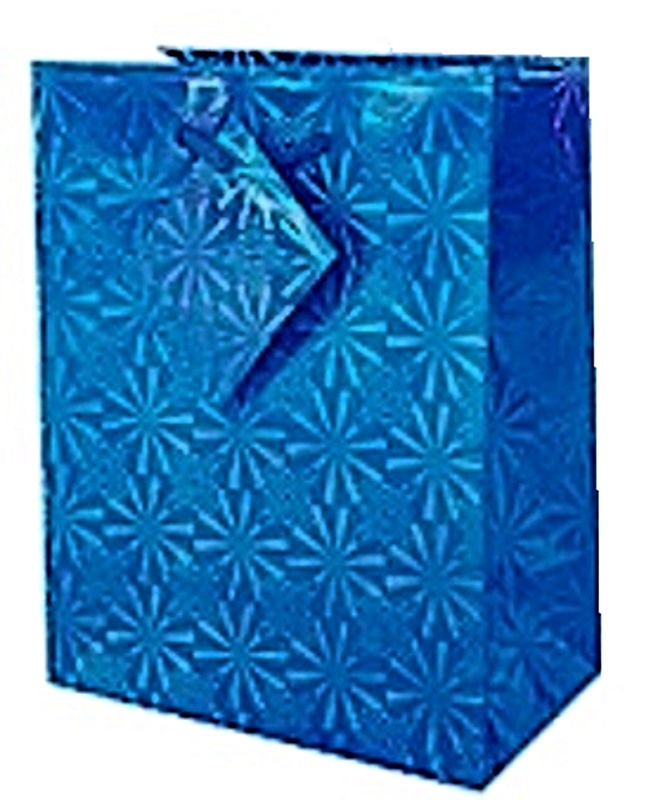 Dárková taška papírová 14,5x11,5x6,5 cm - modrá