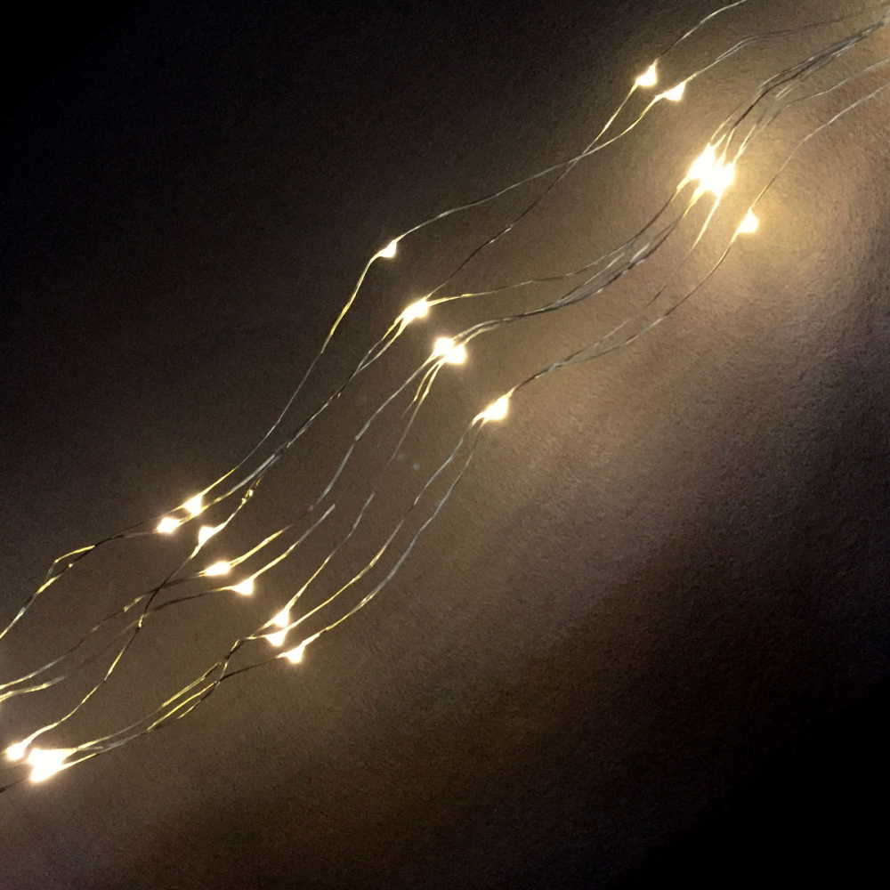 Větvený řetěz do zásuvky 200 micro LED 10 pramenů 200 cm teplé světlo