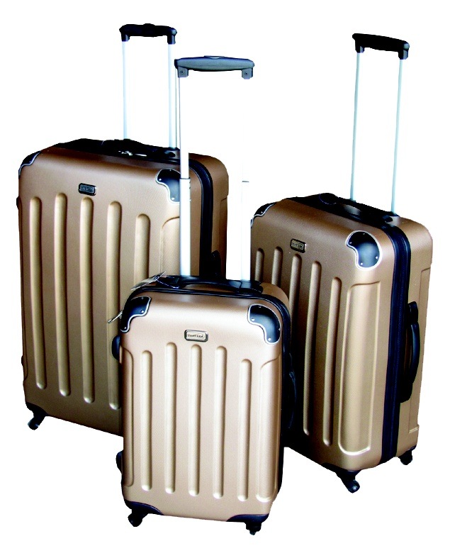 Cestovní kufry set 3 ks zlaté