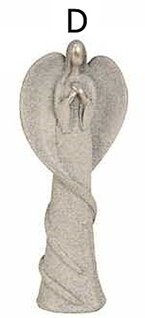 Andělíček optika granit  šedý melír 17-17,5 cm D - ruce na prsou