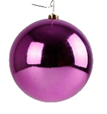 Jumbo velká vánoční ozdoba 25 cm fialová
